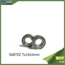 S687ZZ Bearing 7*14*5 mm ( 10PCS ) ABEC-1 440C Roller Stainless Steel S687Z S687 Z ZZ Ball Bearings 2024 - buy cheap