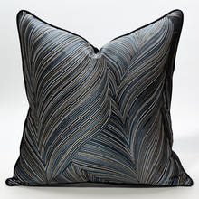 Modern Minimalist Designer Pillowcase Model Room Light Luxury American Nordic Cushion Covers Green Series Black Leave Pillowcase 2024 - buy cheap