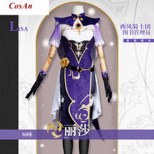 Game Genshin Impact Lisa Cosplay Costume The High Quality Battle Uniform Unisex Halloween Party Role Play Clothing Custom-Make 2024 - buy cheap