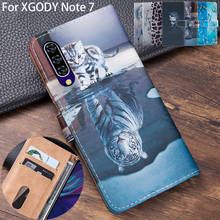 XGODY Note 7 cute cat wallet Case Flip Book style Cover For XGODY Note7 3D Embossing Cartoon Patterned flower Case coque 2024 - buy cheap