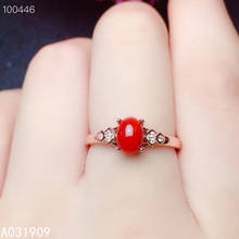 KJJEAXCMY-Anillo de Plata de Ley 925 con incrustaciones de coral rojo Natural, joyería de boutique, anillo fino para mujer, detección de soporte, moda 2024 - compra barato