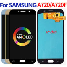 Активно-матричные осид, для Samsung Galaxy A720 A7 2017 A720F SM-A720F ЖК-дисплей с сенсорным экраном и цифровым преобразователем в сборе для Сань Син A720 с ЖК-дисплеем 2024 - купить недорого