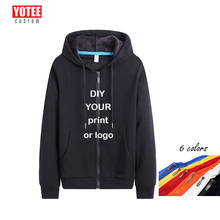 YOUTEE Zipper Hoodies Sweatshirts Autumn Winter Plus Size Long Sleeve Pocket Pullover Hoodie Female Male Casual Warm Sweatshirts 2024 - buy cheap