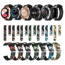 22mm band For Samsung Galaxy watch 46mm 42mm band silicone active 2 gear S3 Frontier strap Camouflage for amazfit bip gts 2024 - buy cheap