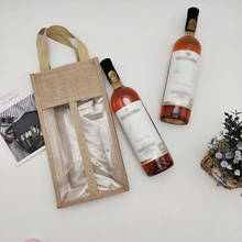 Red Wine Bottle Covers Bags Gift Champagne Pouches Burlap Packaging Bag Wedding Festival Wine 2024 - buy cheap