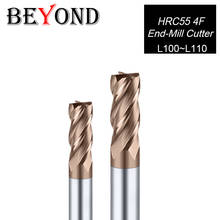 BEYOND 4F HRC55-Fresa de acero de tungsteno L100 L110, herramientas de carpintería, torno, cortador de carburo CNC 2024 - compra barato