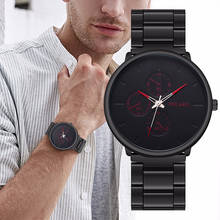 YOLAKO Brand  Men Black Stainless Steel Business Watches Luxury Casual Sport Watch Quartz Clock Relogio Masculino 2024 - buy cheap