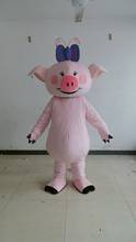 Adulto bonito rosa porco mascote traje ternos cosplay jogo de festa vestido personagem dos desenhos animados roupas aniversário carnaval halloween fursuit 2024 - compre barato