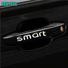 4 шт., автомобильная дверная ручка, наклейка на обод автомобиля для Mercedes Benz Smart Fortwo Forfour Forjeremy 2024 - купить недорого