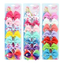 1 set 3.5"/5" JoJo Clip Colorful Solid Print Christmas Bows With Alligator Clips For Kids Girls Hair Accessories Hairpins 878 2024 - buy cheap