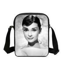 Женская сумка с принтом одри хепберн; повседневные сумки-мессенджеры; милые детские сумки через плечо; детская школьная сумка для девочек 2024 - купить недорого