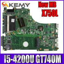 X750LB K750LB laptop motherboard mainboard Para ASUS X750 X750LB X750LN X750L I5-4200U GT740M-2GB trabalho de Teste 100% original 2024 - compre barato