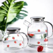 2020 New Strawberry Glass Water Pot High Quality Glass Water Bottle Explosion Proof Water Cup Coffee Mug Tea Cup for Home Office 2024 - buy cheap