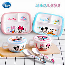 Disney-vajilla de Mickey Mouse para niños, cubertería con cuchara, platos y tazas, suministros de cocina bonitos 2024 - compra barato
