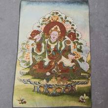 36 inch Tibet Silk embroidery Nepal huang caishen Buddha Tangka Thangka Paintings family wall decorated the mural 2024 - купить недорого