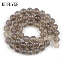 Natural Gray Agates Round Loose Spacer Beads For Jewelry Making DIY Charms Bracelet Earring Studs Accessories 4 6 8 10 12mm 15'' 2024 - buy cheap