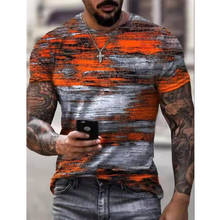 Camiseta con estampado de mosaico para hombre, ropa holgada informal de manga corta, de gran tamaño, a la moda, de verano, nueva 2024 - compra barato