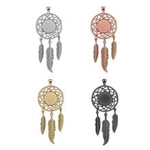 4pcs Dream Catcher 14mm Round Cabochon Base Settings Blank Tray For Pendant Jewelry Making DIY Findings 2024 - buy cheap