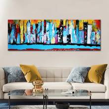 Mintura Hand Painted Abstract Building Oil Painting On Canvas Handmade Landscap Wall Art Picture For Living Room Home Decoration 2024 - buy cheap