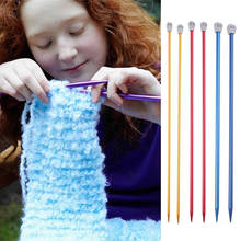2Pcs/set New 35cm 2.0-12mm Long Single Pointed Knitting Needles Pins Straight Aluminum DIY Weaving Tool Sweater Scarf Needle 2024 - buy cheap