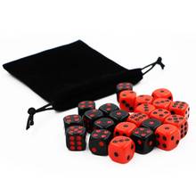 24PCS Six Side Dice Hard Classic Red and Black Spots or Black and Red Spots for Games Lovers Parties 2024 - buy cheap