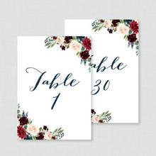 custom Wedding Table Numbers Floral Table Numbers for Wedding  Modern Table Numbers wedding decro party sign 2024 - buy cheap