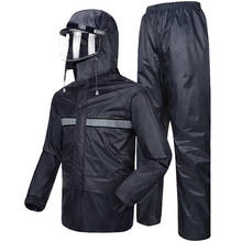 Chubasquero Impermeable con capucha para motocicleta, pantalones impermeables para montar en moto, doble espesamiento, conjunto de regalo Y01 2024 - compra barato