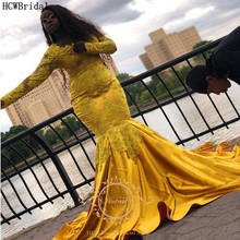 Vestido de sereia longo, vestido africano longo de noite, com contas, renda, cetim, para festa de casamento, formatura, cor preta 2024 - compre barato
