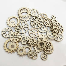 30pcs Laser Cut Wood Embellishment Hollow Out Wooden Gear Shape Wood Discs Unfinished Wood Cutout for Arts Crafts DIY Decoration 2024 - buy cheap