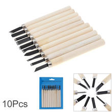 10pcs/Set Woodworking Carving Chisel Tool Set Woodcut High Carbon Steel Wooden Handle Carving Chisels Wood Working Knifes 2024 - buy cheap