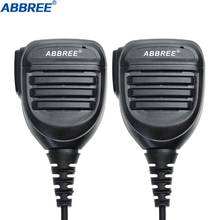 2pcs ABBREE AR-770 Rainproof  PTT Shoulder Speaker Microphone for TYT Baofeng Two Way Radio UV-5R BF-888S UV-82 Walkie Talkie 2024 - купить недорого