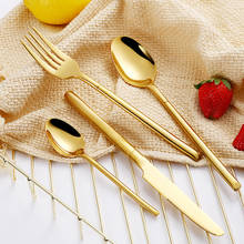 Tablewellware Gold Cutlery Set Stainless Steel Cutlery Tableware Forks Knives Spoons Set Kitchen Dinnerware Set Dropshipping 2024 - buy cheap