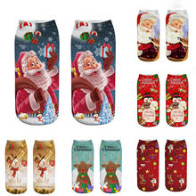 3D Print Christmas Stocking Cotton Socks Funny Cartoon Winter Warm Socks New Year 2021 Christmas Party Women Men Navidad Gifts 2024 - buy cheap