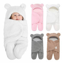 Newborn Baby Sleeping Bags Autumn Winter Swaddle Blanket Wrap Cute Sleeping Bags Envelope Solid Baby Bedding 0-3 Month Dropship 2024 - buy cheap