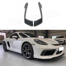 Fibra de carbono lateral guardabarros de ventilación adornos marco decoración cubierta apta para Porsche 718 Caimán Boxster Base S coupé 2016-2019 2024 - compra barato