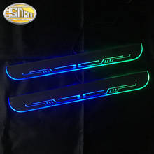 Custom Logo Colorful Acrylic Dynamic LED Welcome Pedal Car Scuff Plate Pedal Trim Door Sill For Audi A7 S7 Sedan 2024 - buy cheap