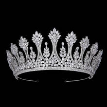 Tiaras e coroa hadiyana coroa para casamento, requintada, coroa de cristal, para mulher, para graduação, joias para cabelo, bc5988, corona princesa 2024 - compre barato