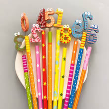 10 pcs/lot Kawaii Standard Pencil Creative Number Shape Gift for Kids Children School Office Writing Pencil High Quality 2024 - buy cheap