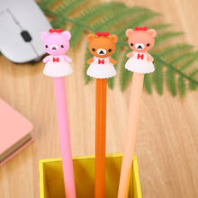 24 pcs cute student exam black gel pen Cartoon creative stationery office manufacturer wholesale  cute pens 2024 - buy cheap