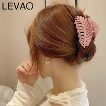 LEVAO-Pinzas de plástico de resina para el pelo para mujer, pasadores, pasadores, accesorios para el cabello, Color sólido, elegante 2024 - compra barato