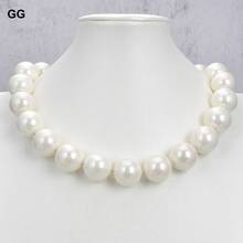 GG Jewelry Natural 18" Huge 20mm AAA White Sea Shell Pearl Necklace Lady Jewelry 2024 - buy cheap