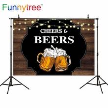 Funnytree backdrops photozone February 23 Oktoberfest decoration beer party wood board Photo photography Background photophone 2024 - buy cheap