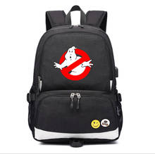 Ghostbusters School Bag usb charging Backpack canvas shoulder bags Ghost Busters Laptop travel bag rucksack 2024 - buy cheap