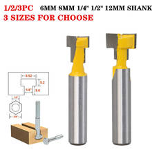 1/2PC 8mm 6mm 1/4" Shank T-Slot Keyhole Cutter Wood Router Bit Carbide Cutter For Wood Hex Bolt T-Track Slotting Milling Cutters 2024 - buy cheap