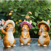 Simulation Animal Statues Resin Rabbit Ornaments Outdoor Lawn Sculptures Figurines Home Villa Garden Decoration Crafts 2024 - buy cheap