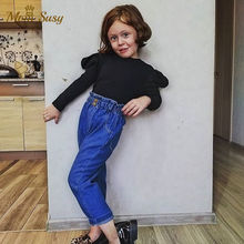 Baby Girl Jean Pants Cotton High Waist Infant Toddler Children Jeans Denim Trousers Long Baby Boys Girls Loose Pant Clothes 2024 - buy cheap