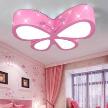 Luminária de teto infantil em led com borboleta, rosa, para quarto de crianças, luz estrelada, decoração para jardim de infância 2024 - compre barato