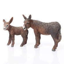 Simulação de figura de ação poitou, donkey, animal selvagem, brinquedos, bumbum selvagem, modelo educacional, presente para crianças 2024 - compre barato