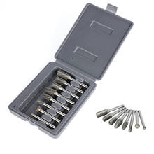 6mm Tungsten Steel Grinding Head Set 8Pcs/Set Rotary File Polishing And Engraving Tool Set Grinder Shank Drill Bits 2024 - buy cheap