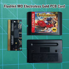 Бесколлеторных-Flashkit MD никелевое золото схема на основе печатной платы 16 бит MD-игры Картридж для MegaDrive Genesis консоли 2024 - купить недорого